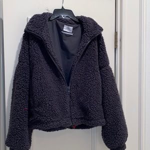 Willow Fuzzy Drawstring Teddy Jacket